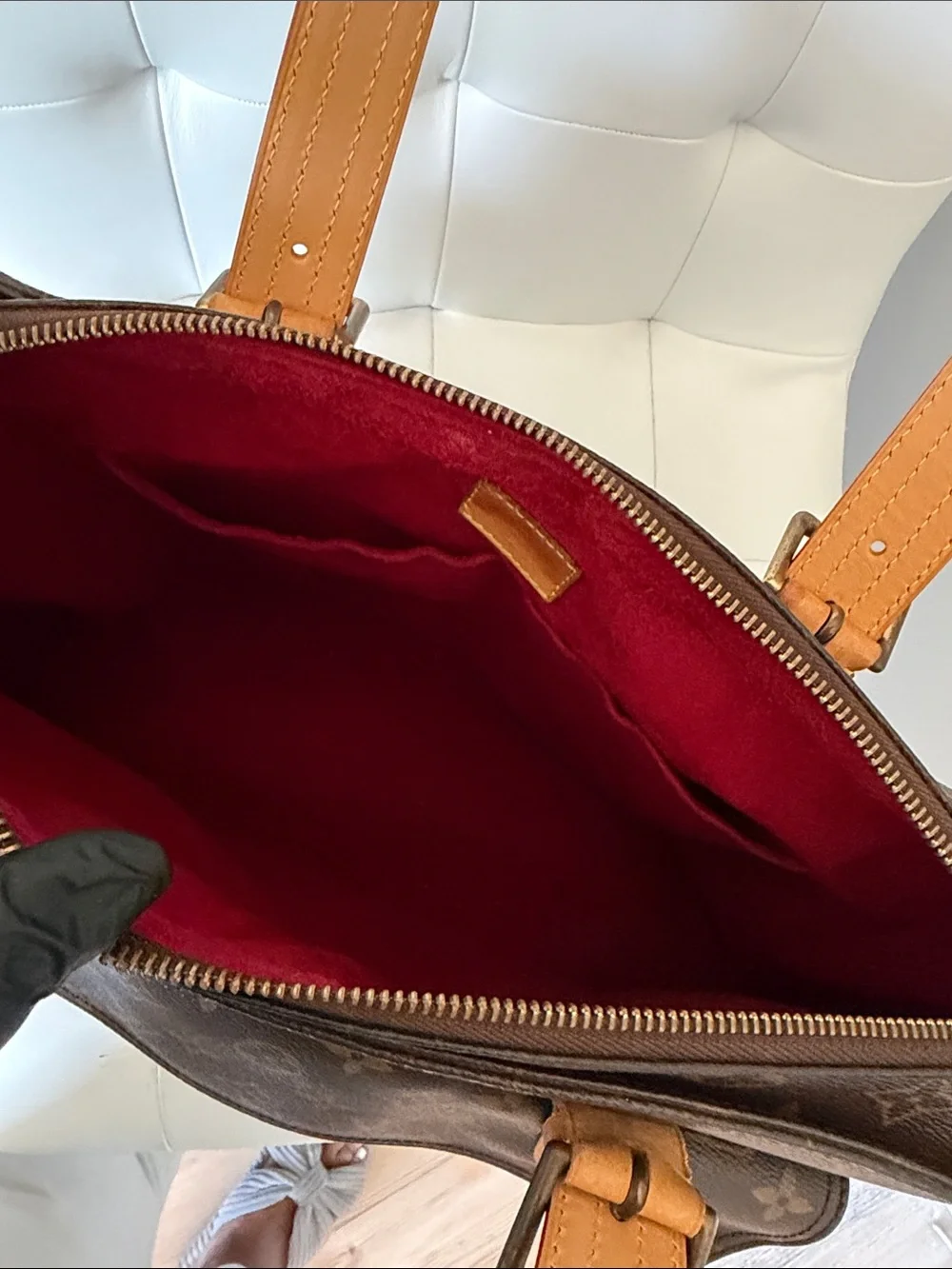 SOLD Louis Vuitton Monogram Canvas Top-Handle Briefcase in Brown and Tan